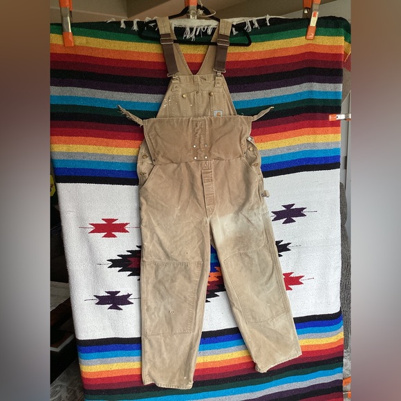 Vintage Carhartt overalls R20 with tool pouch made in USA 42 x 32 - Picture 6 of 11